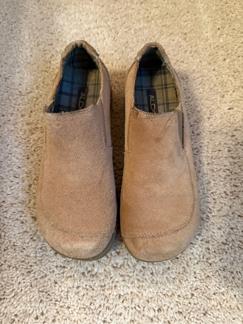 ALDO Women's Tan Suede Slip-On Casual Shoes